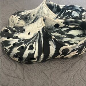 Black and White Clog Shoes
